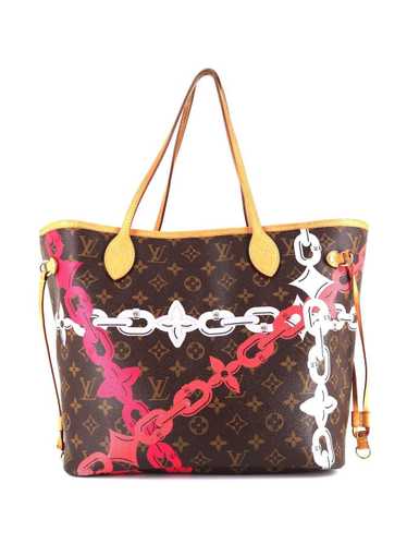 LOUIS VUITTON Neverfull MM Canvas Monogram My LV World Tour Tote Bag pre  owned Brown Leather ref.674133 - Joli Closet