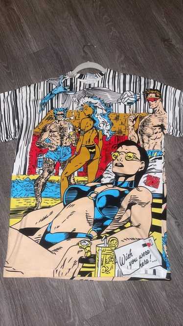 Marvel Comics Vintage Hutspah Overprint comic marvel shirt rare