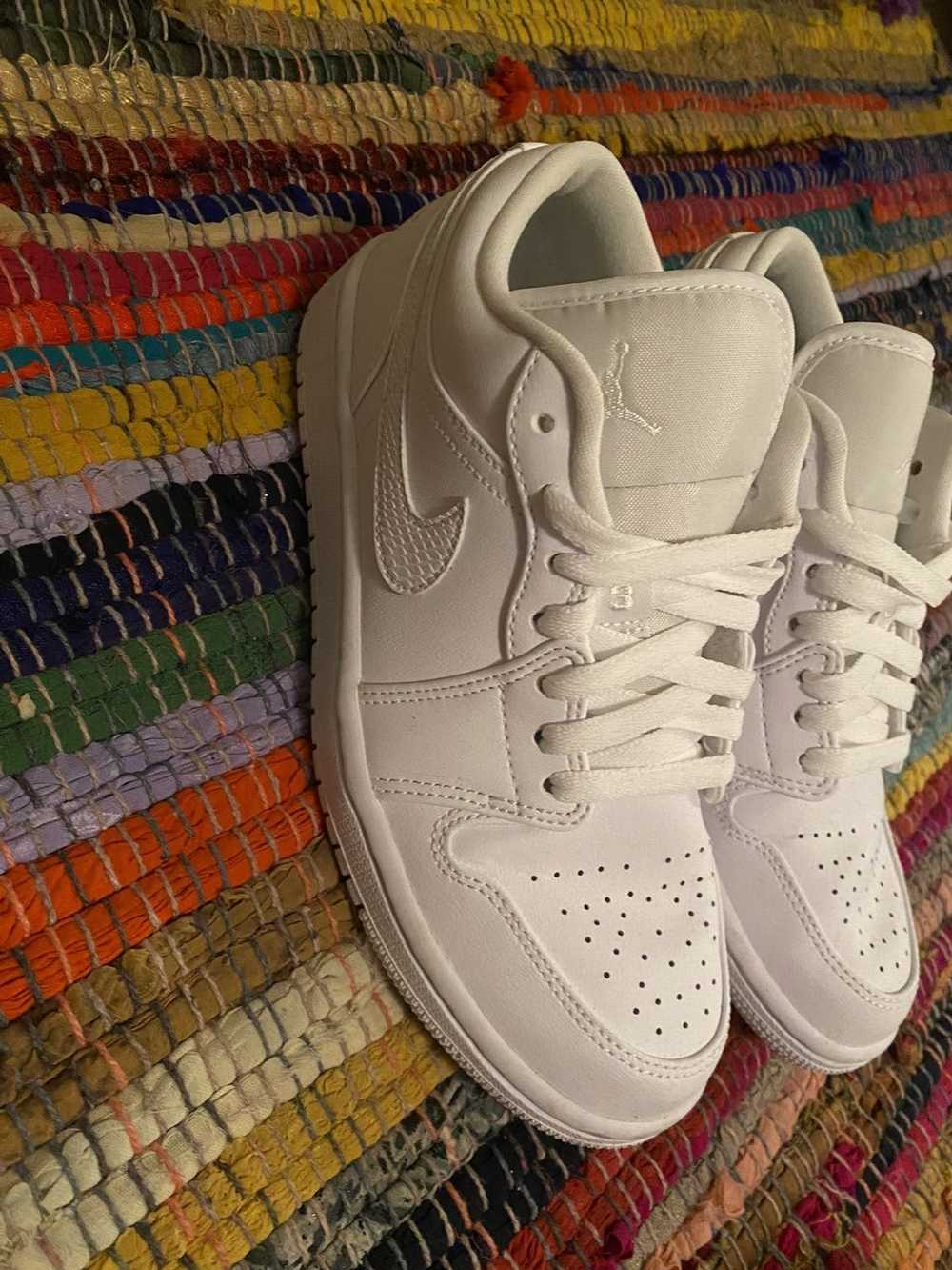 Jordan Brand × Nike Jordan 1 Low- Triple White - image 2