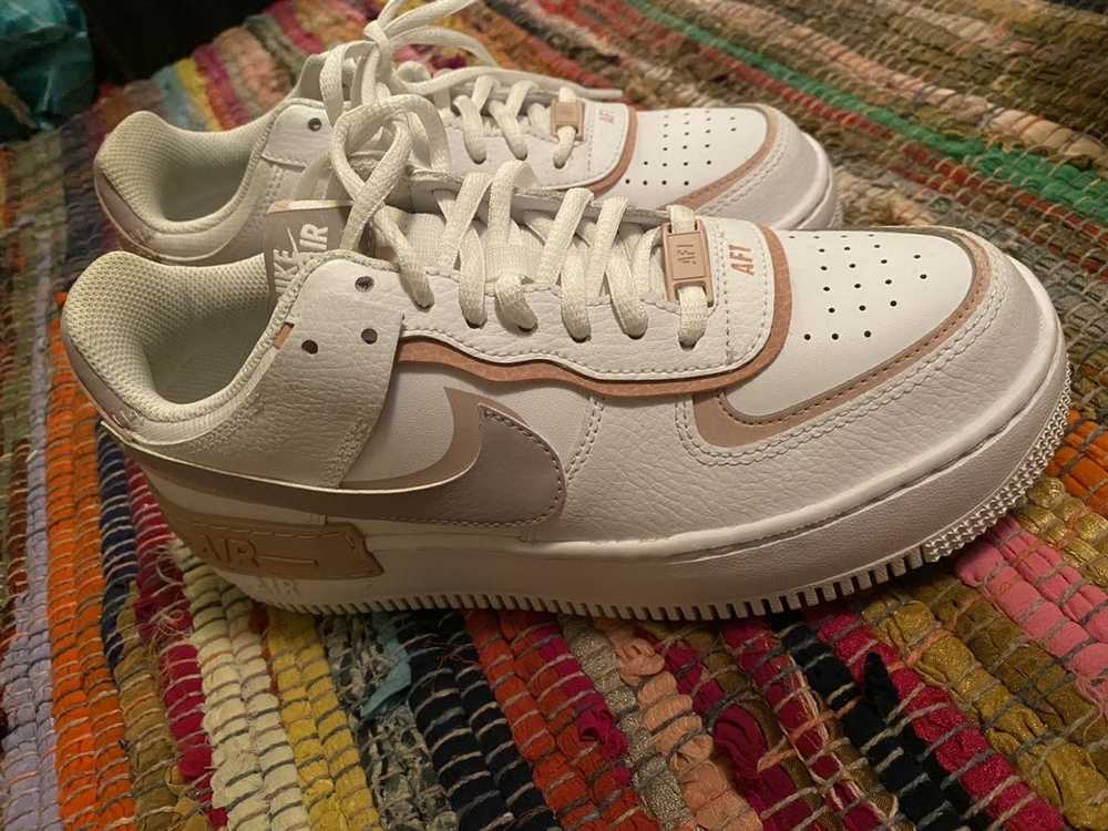 Nike Air Force 1 Shadow- White Pink Oxford - image 2