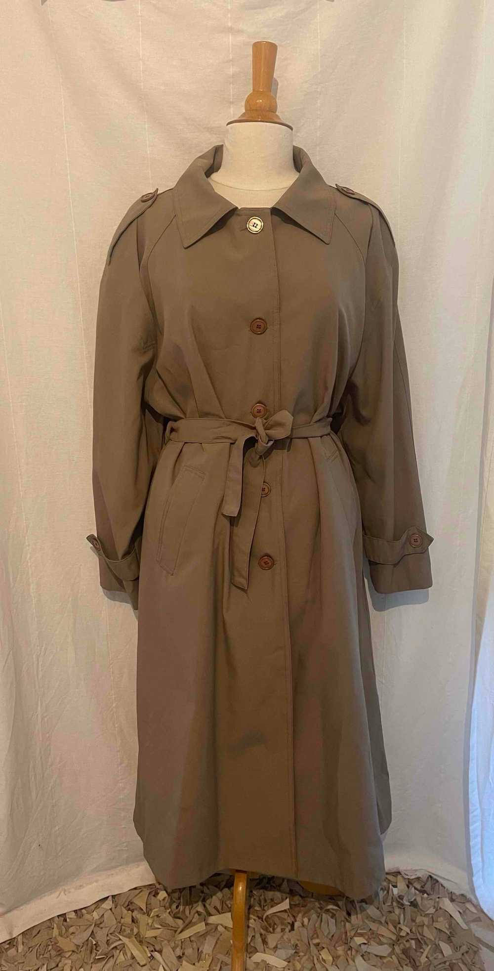 Belted trench coat - Raincoat in cotton polyester… - image 2