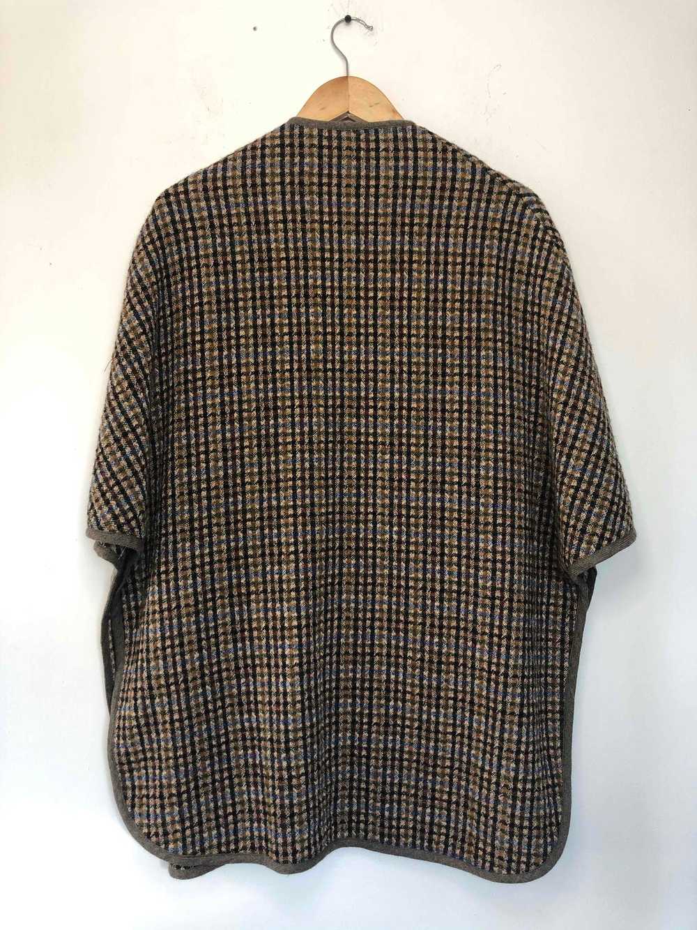 Veste en laine - Veste style cape à carreaux en l… - image 2
