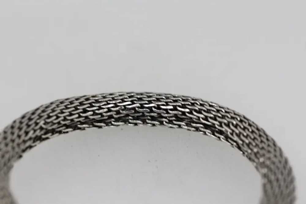 Sterling Silver Mesh Design Bracelet - 8" - image 2