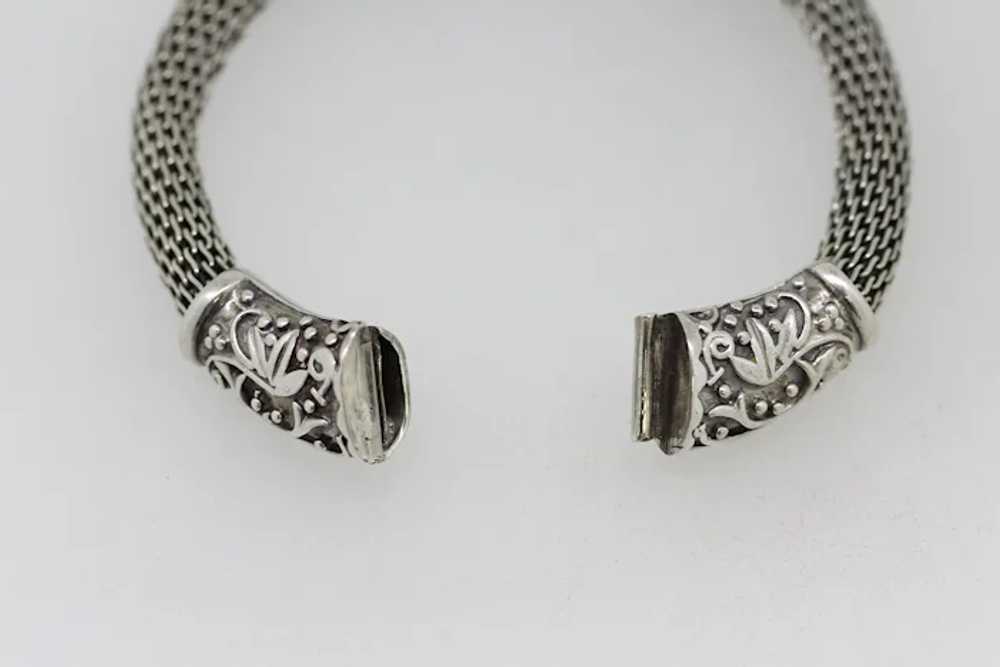 Sterling Silver Mesh Design Bracelet - 8" - image 4