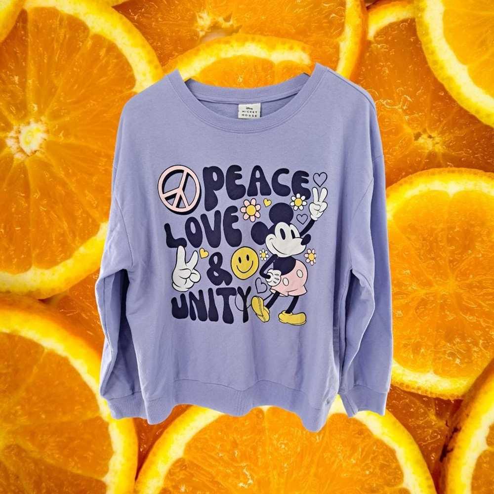 Disney VIntage Mickey Mouse Peace Love and Unity … - image 1