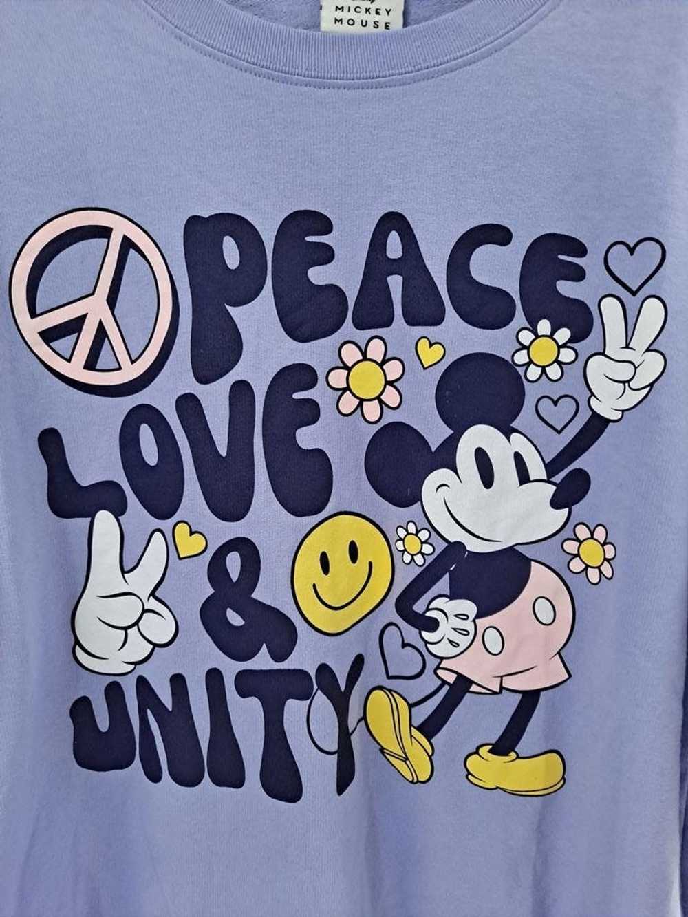 Disney VIntage Mickey Mouse Peace Love and Unity … - image 2