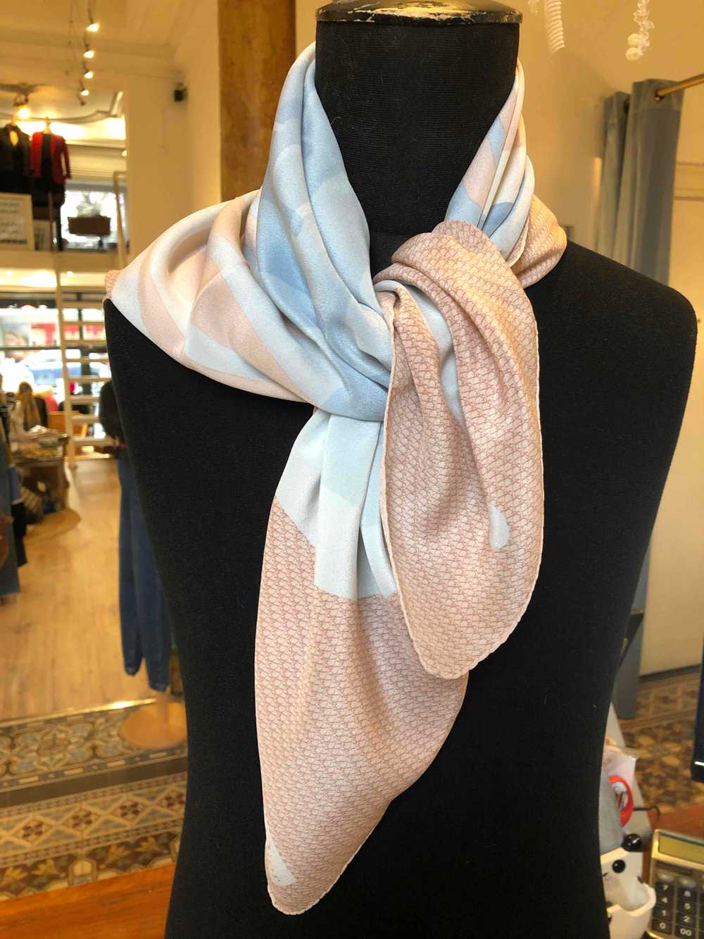 Dior scarf - Christian Dior silk scarf, in pastel… - image 2