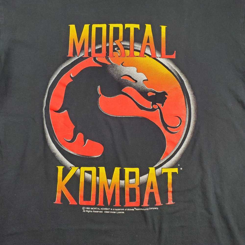 Vintage 1992 Mortal Kombat Video Game T Shirt Mid… - image 2