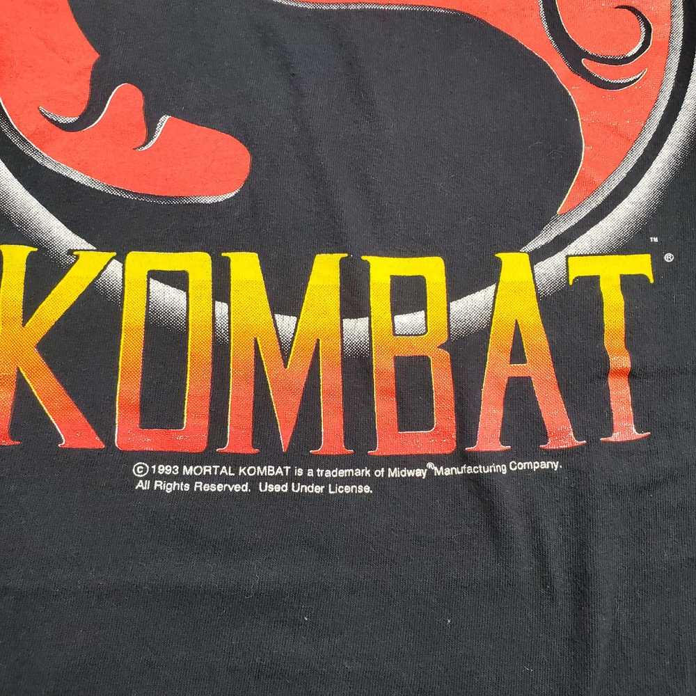 Vintage 1992 Mortal Kombat Video Game T Shirt Mid… - image 3