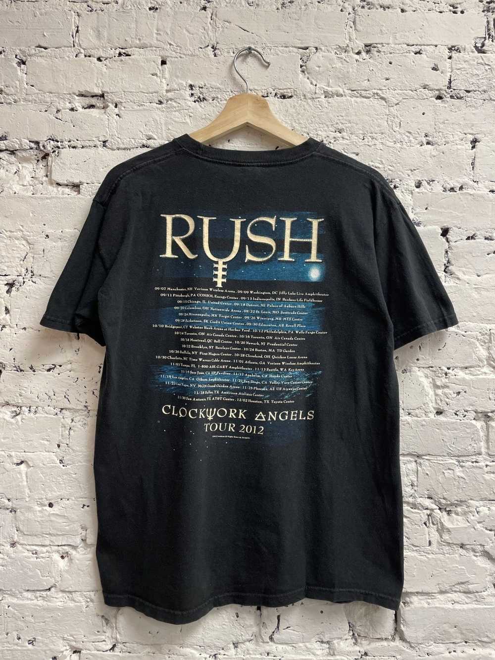 Vintage Rush Band 2012 Clockwork Angels Tour Shirt - image 2