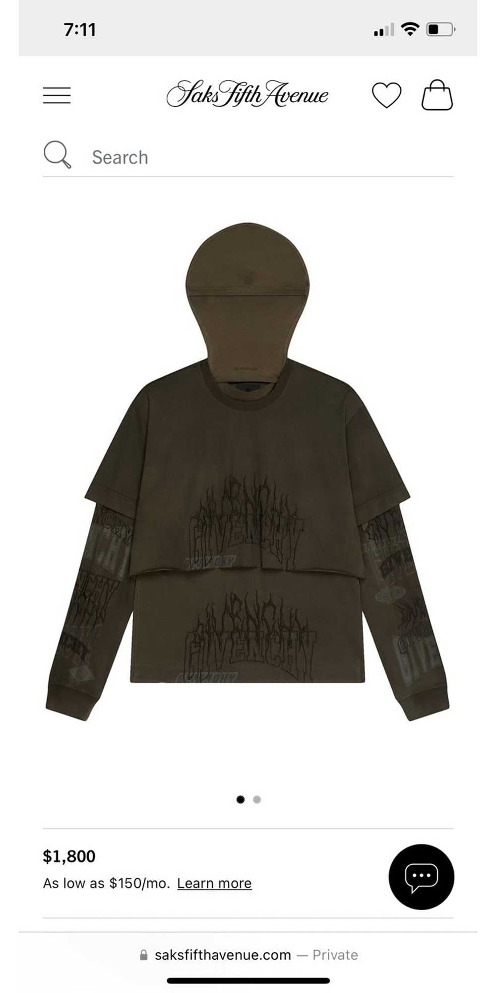 Givenchy Givenchy Long Sleeve All-In-One T-Shirt - image 6