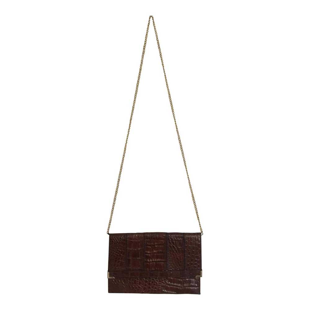 Exotic leather pouch - Clutch in exotic crocodile… - image 1