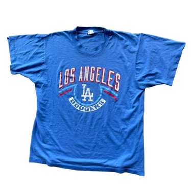 Los Angeles Dodgers T Shirt Men Large White MLB Baseball Champion Vintage  80s