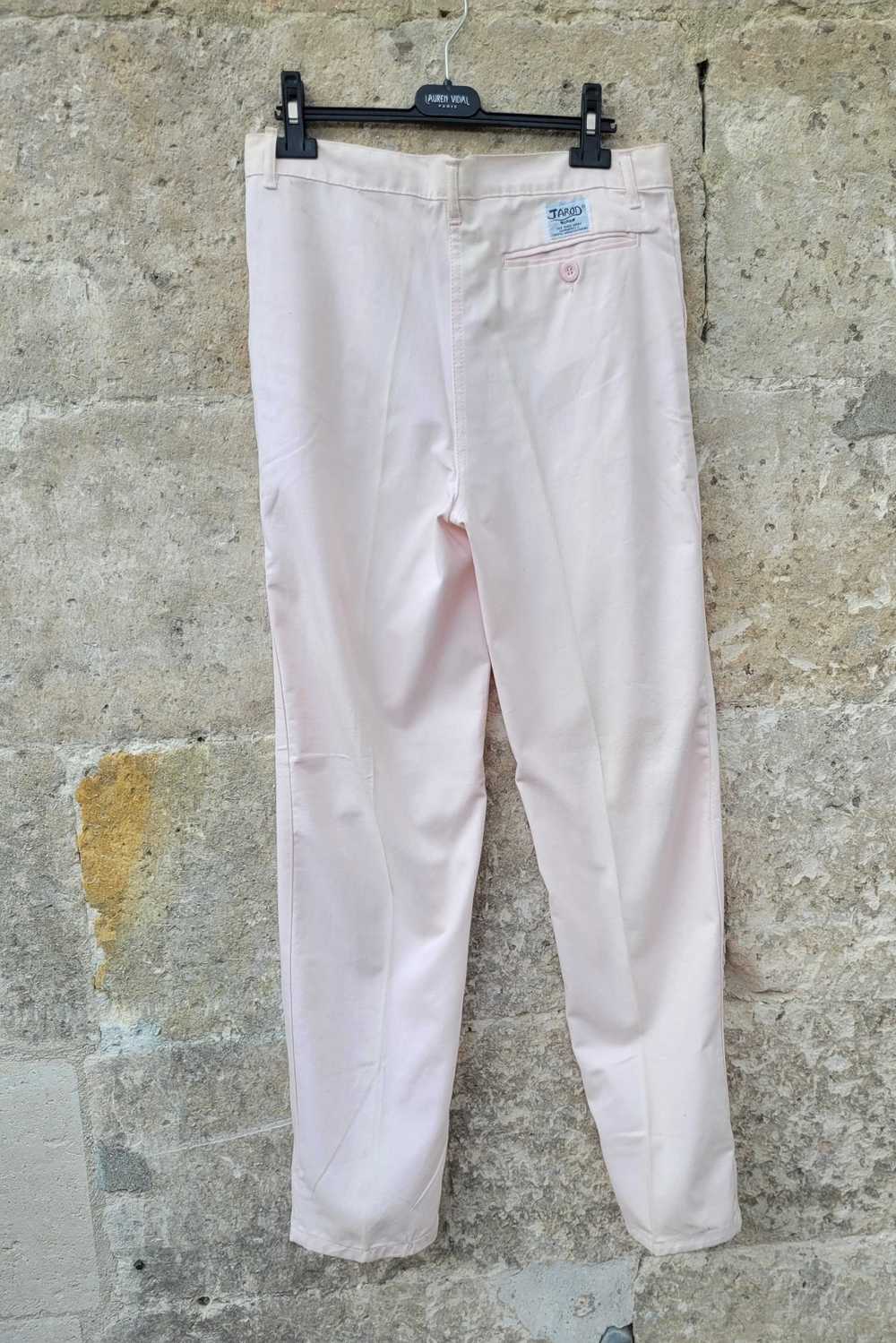 Cotton pants - 80s pleated pants, cotton, closed … - image 3