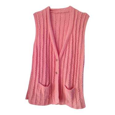Knit vest - Handmade/ handmade pink sleeveless kn… - image 1