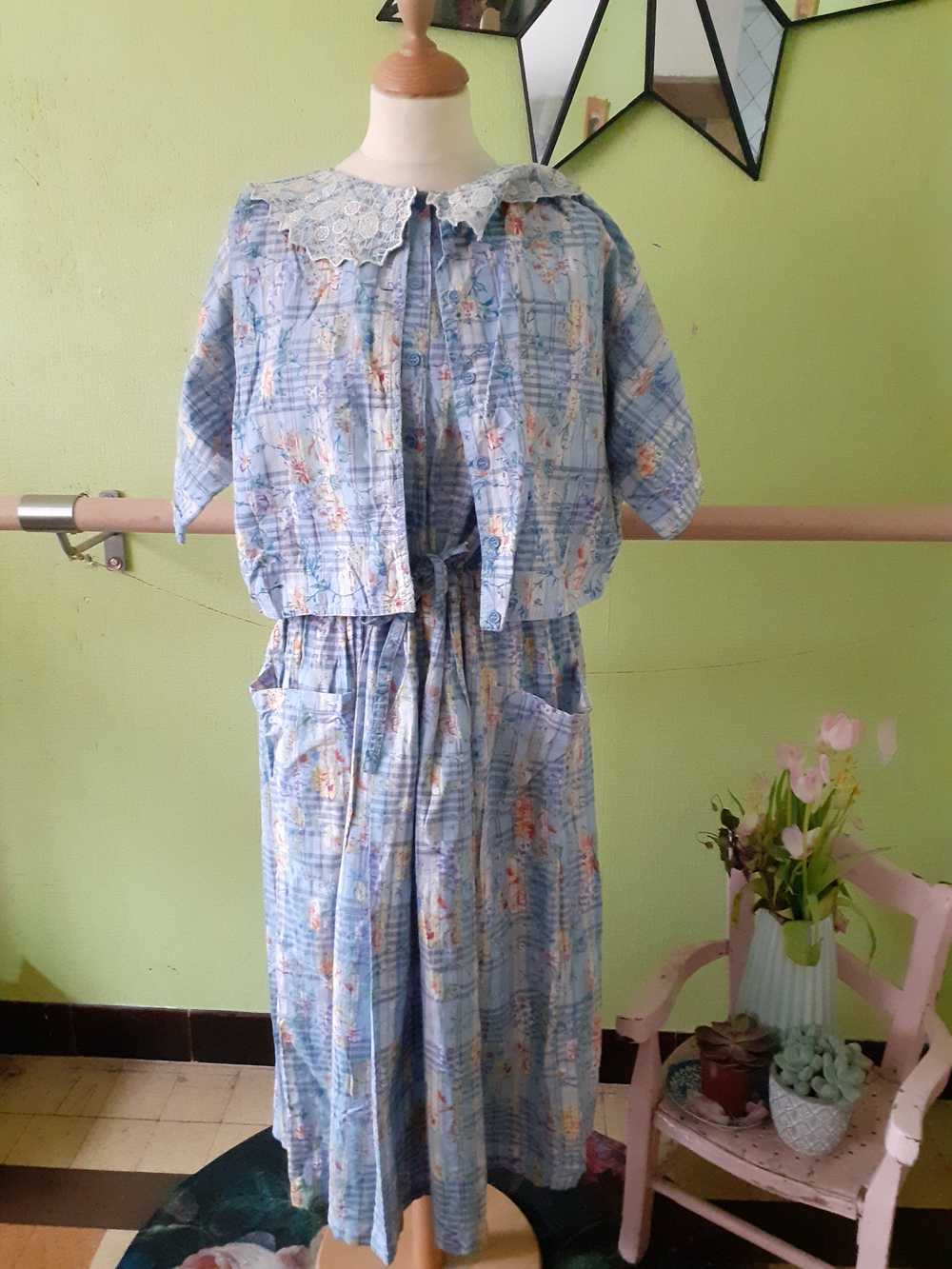 Robe longue à motifs - Très belle robe 80s à gran… - image 2