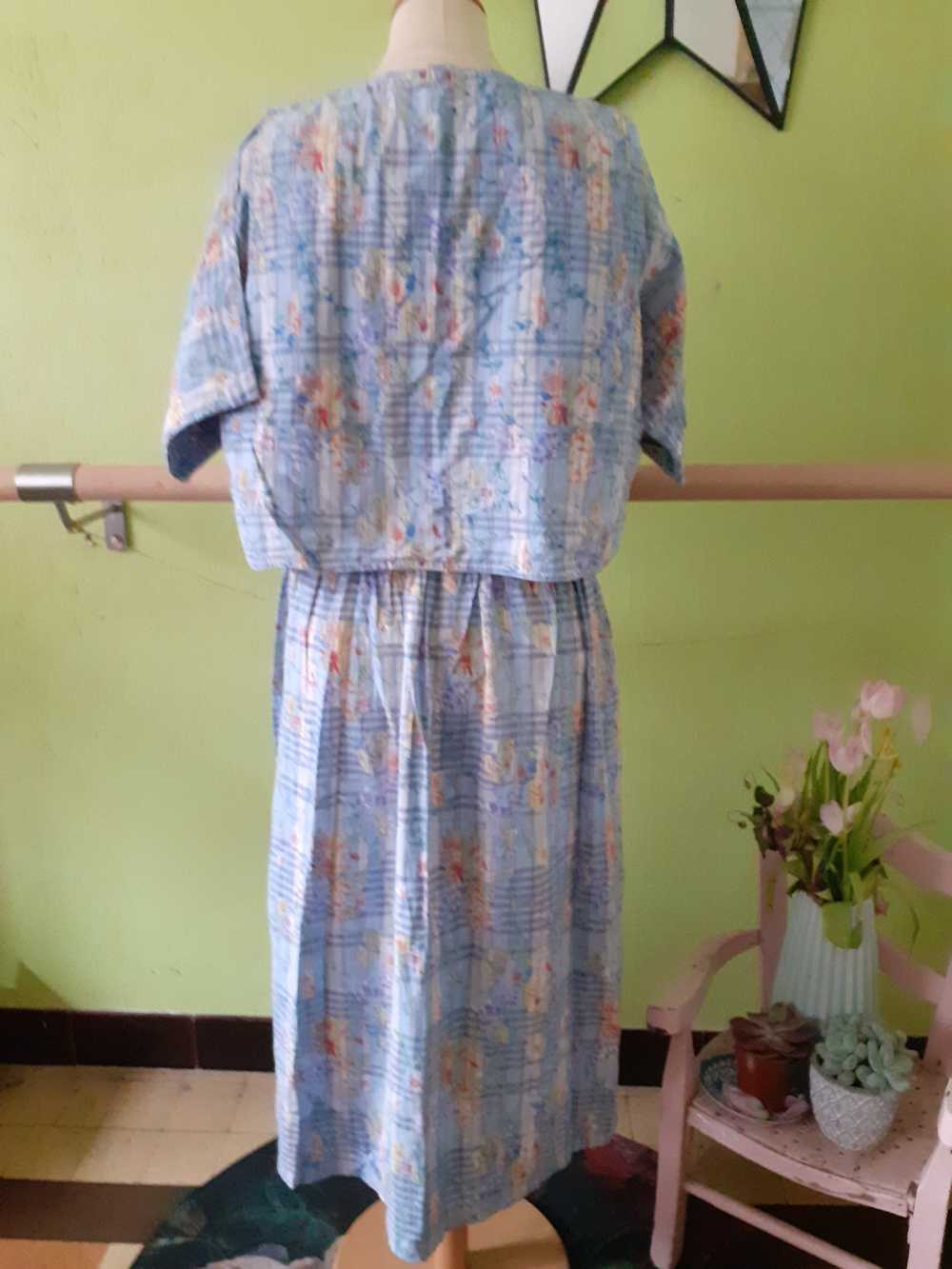 Robe longue à motifs - Très belle robe 80s à gran… - image 4