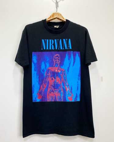 Kurt Cobain × Nirvana Vintage Nirvana Silver TShi… - image 1