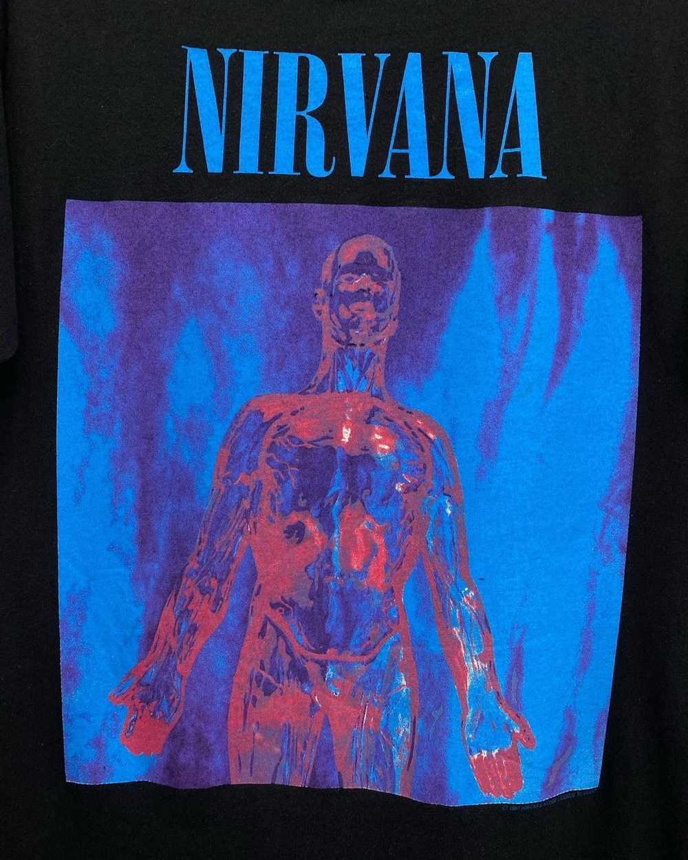 Kurt Cobain × Nirvana Vintage Nirvana Silver TShi… - image 3