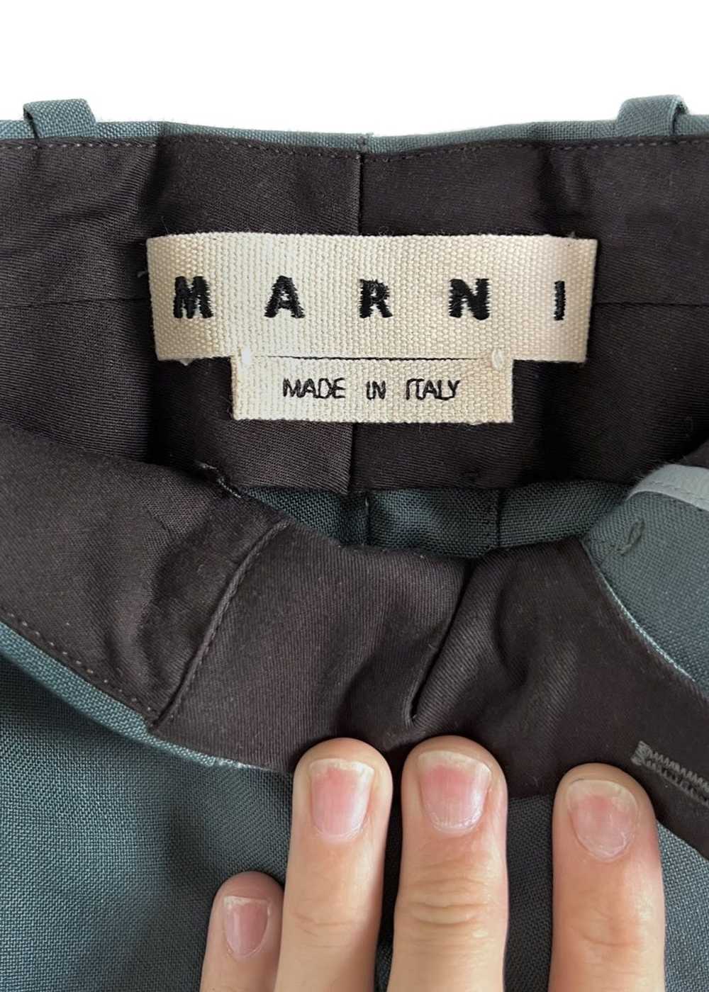 Marni Marni Grey Green Light Wool Trousers - image 4