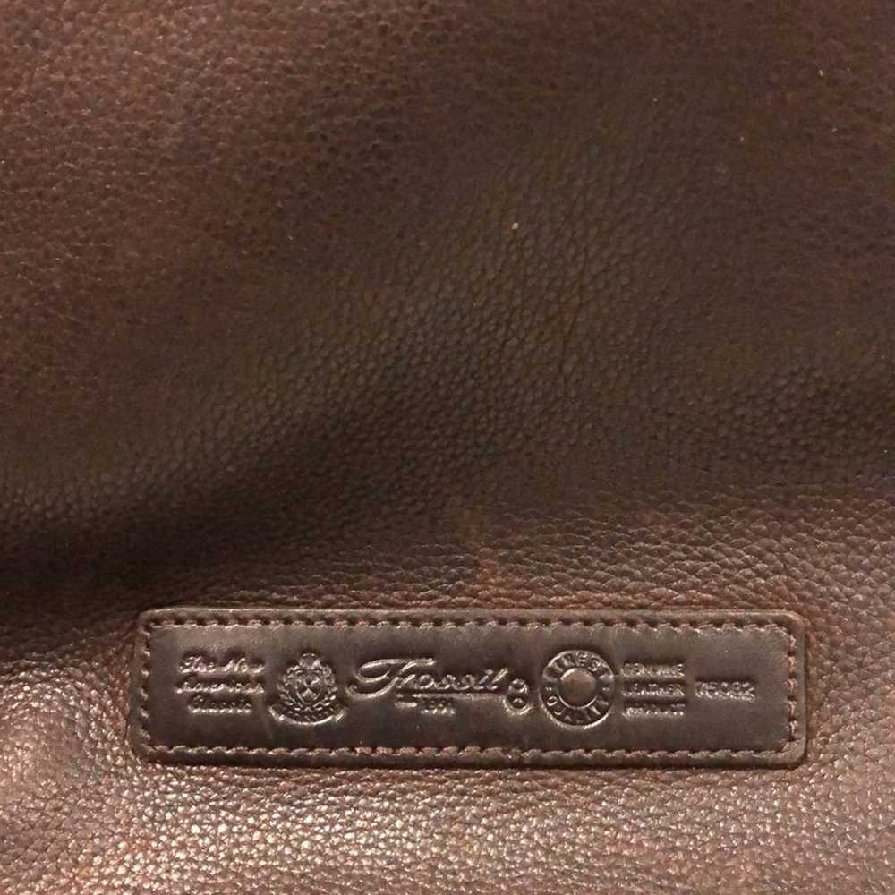 Fossil FOSSIL Women Shoulder Brown Leather Bag 11… - image 5