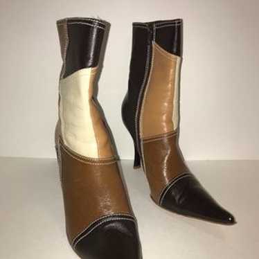 N.Y.L.A Element Color Block Retro Heeled Bootie - image 1