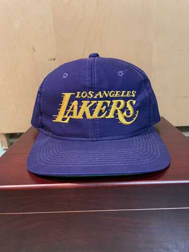Vintage 1990's Los Angeles Lakers Sports Specialties Motion Script Snapback  Hat / Sole Food SF