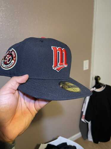 Rust Minnesota Twins Brown Visor Olive Green Bottom 60th Anniversary Side Patch New Era 59FIFTY Fitted 67/8