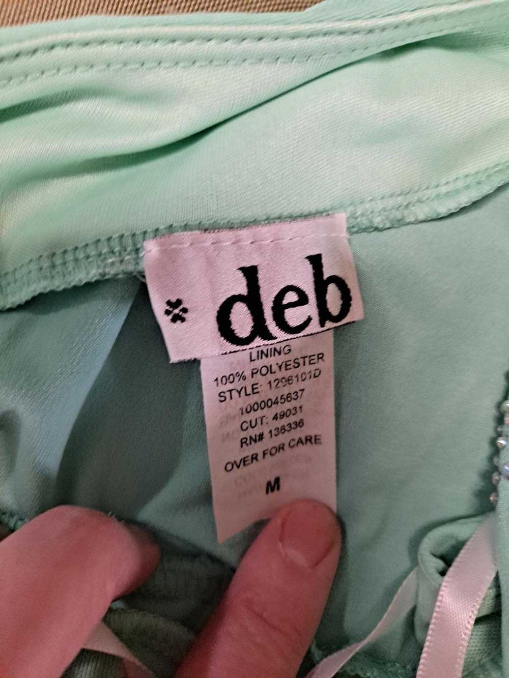 Designer Deb Mint Green One Shoulder Dress with B… - image 7