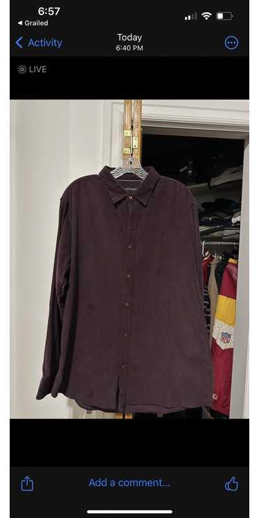 Saks Fifth Avenue Maroon Button Down