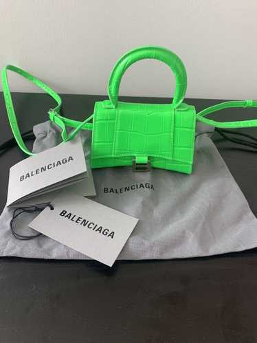 Balenciaga Neo Classic Mini Steel Grey Crocodile Embossed Handbag