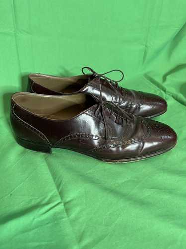 Bally Swiss brown/red leather Princeton brogues