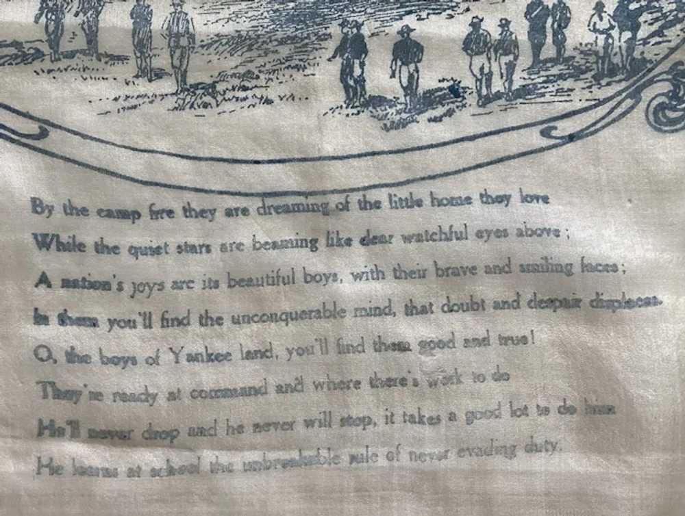 WW I Silk Handkerchief Greetings Camp Lee, Va. Fl… - image 2