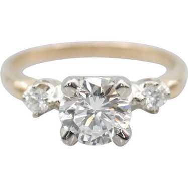 Retro European Cut Diamond Engagement Ring