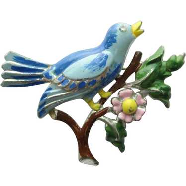 Vintage Faded Blue Jay Bird @