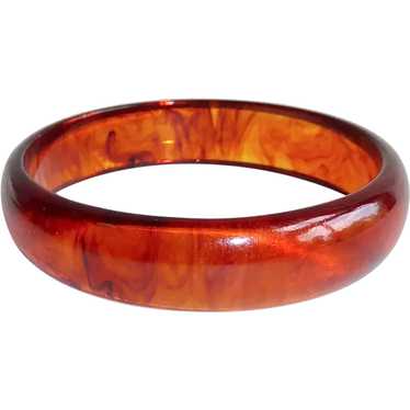 Bakelite Rootbeer Swirl Bangle Bracelet