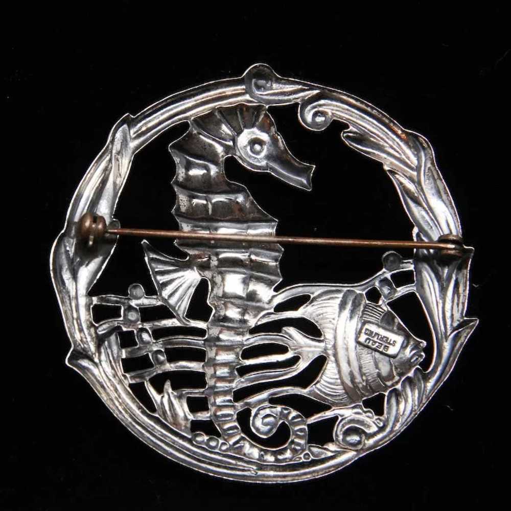 Sterling Silver Seahorse and Fish Under the Sea B… - image 2