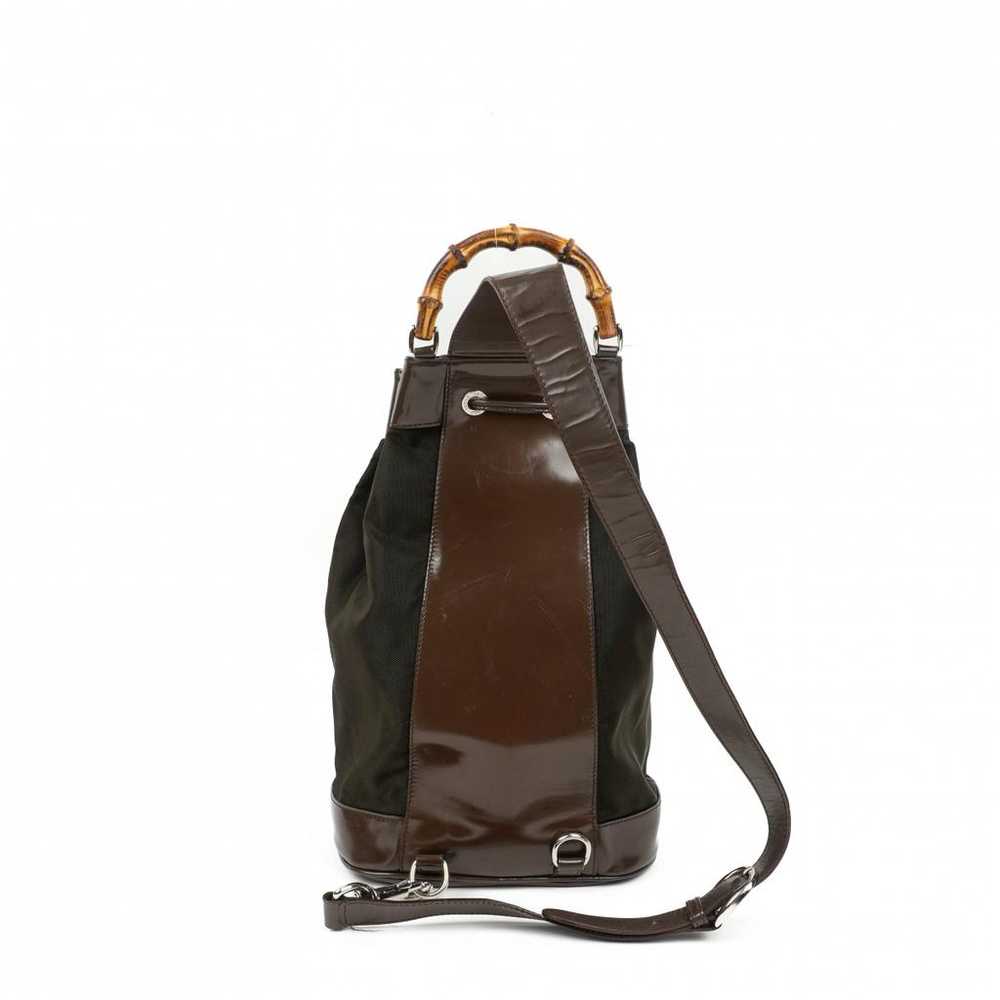 Gucci Vintage Bamboo Sling cloth backpack - image 10
