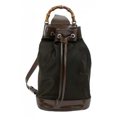 Gucci Vintage Bamboo Sling cloth backpack - image 1