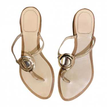 Dior Leather flip flops - image 1