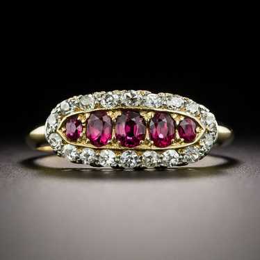 English Victorian Ruby and Diamond Ring