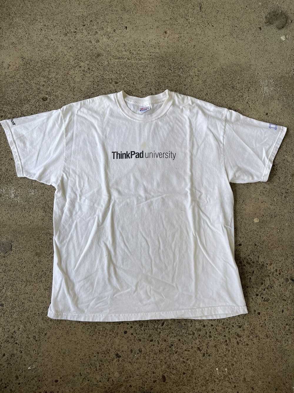 Hanes × Vintage XL White Y2K Microsoft Windows Th… - image 1