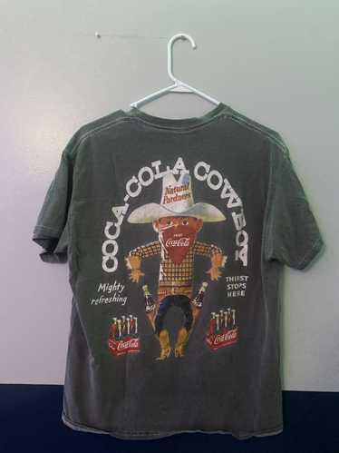 Coca Cola *RARE* Vintage Coca Cola Cowboy tee - image 1