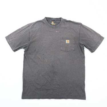 Carhartt Thrashed Sun Faded Gray Carhartt Work T-… - image 1