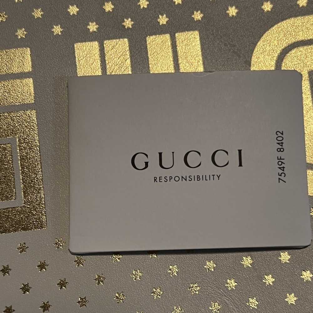 Gucci Gucci Guccy Sega Leather Pouch in off White - image 12