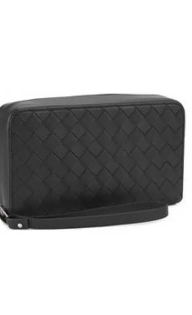 NWT Bottega Veneta Intrecciato Shiny Calf Leather Document Case Black  592855