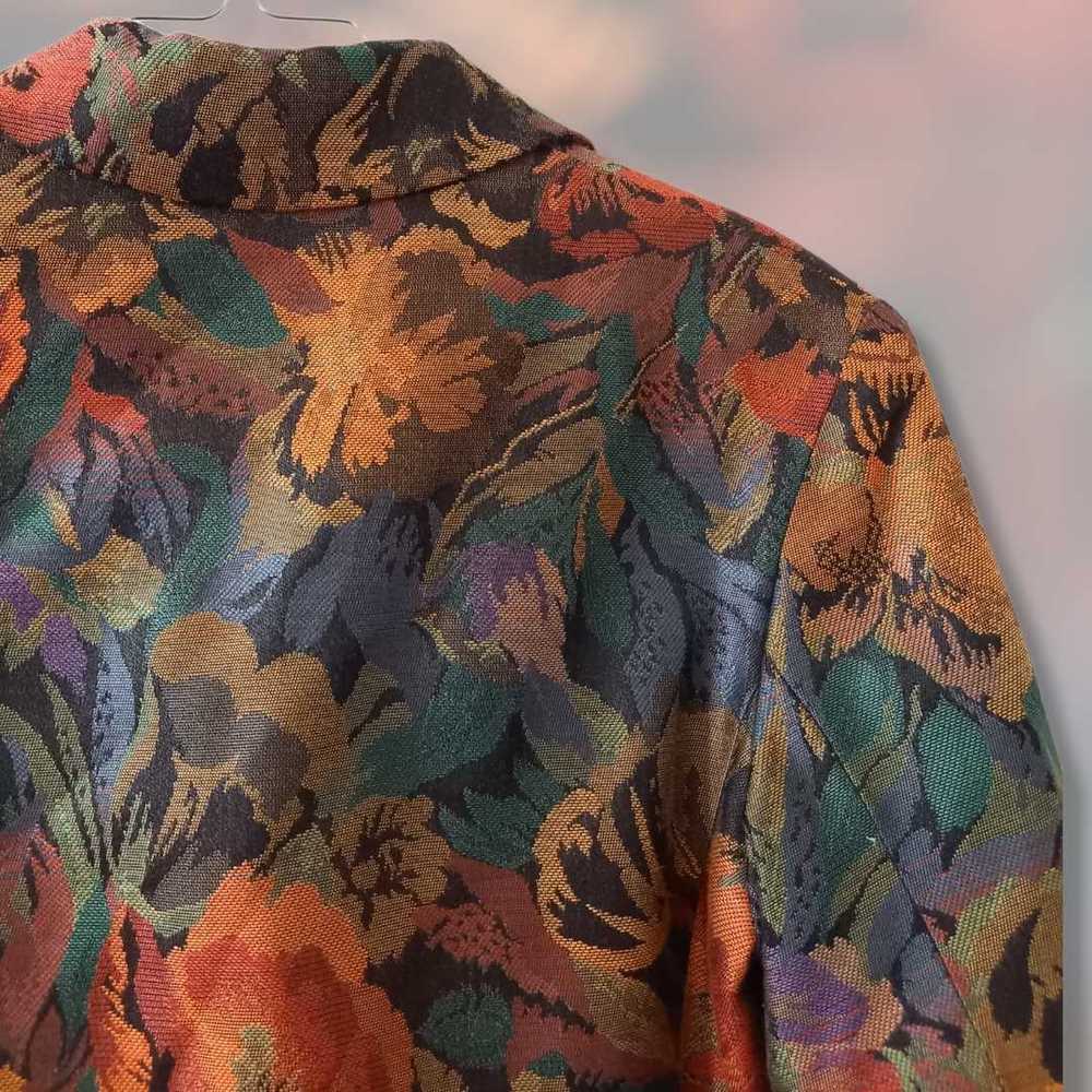 Floral blazer - Lined mid-season blazer, size 38/… - image 2
