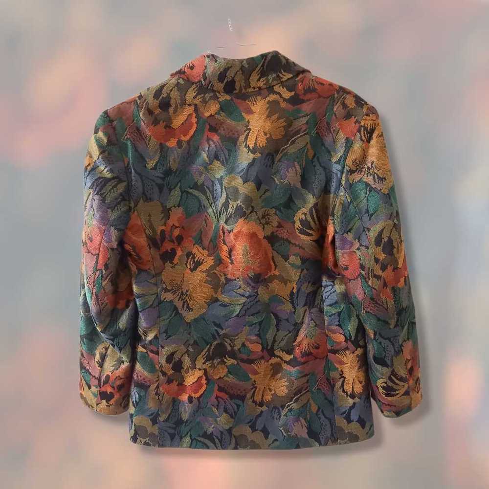 Floral blazer - Lined mid-season blazer, size 38/… - image 3