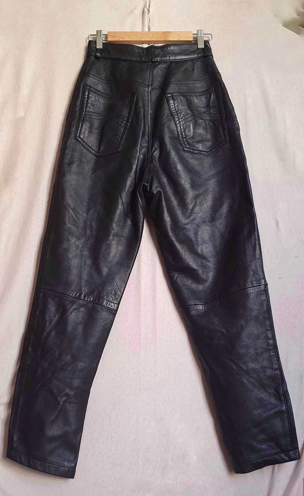 Leather trousers - High-waisted leather pants, &q… - image 3