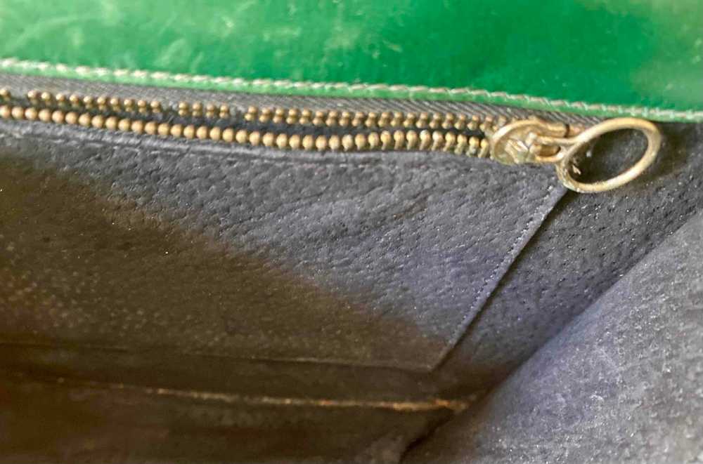 Exotic leather mini bag - Small handbag in pine g… - image 6